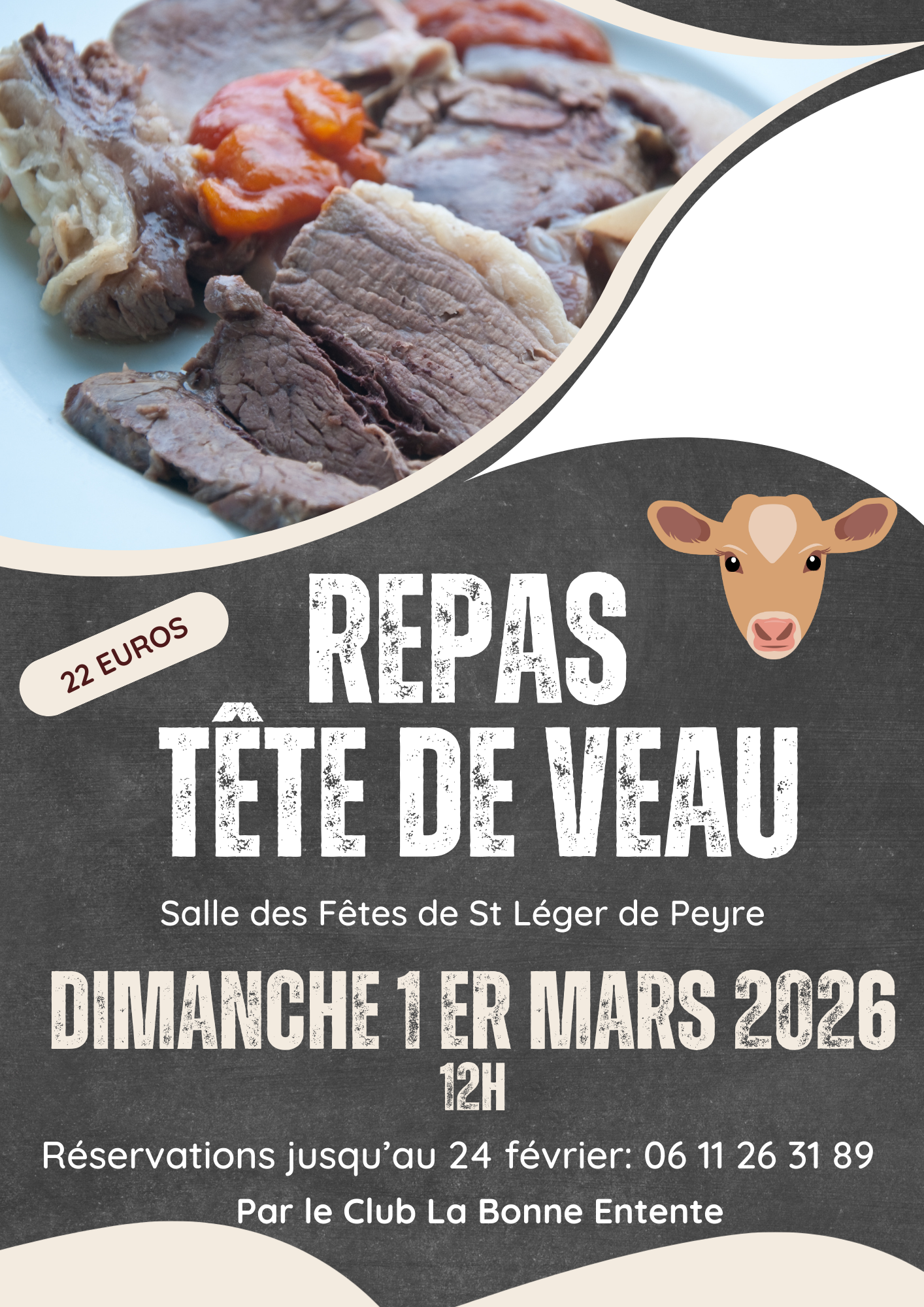 REPAS TÊTE DE VEAU