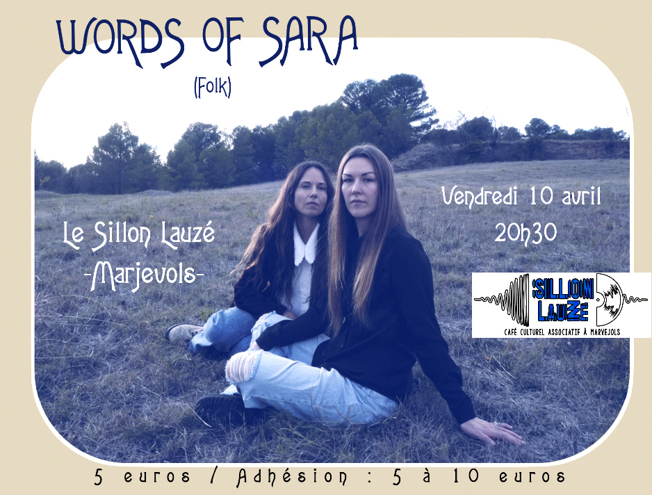CONCERT DE WORDS OF SARA – FOLK ET POÉSIE