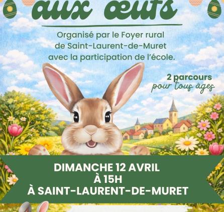 Affiche Poster Chasse aux Oeufs Joyeuses Pâques Illustré Coloré - 4