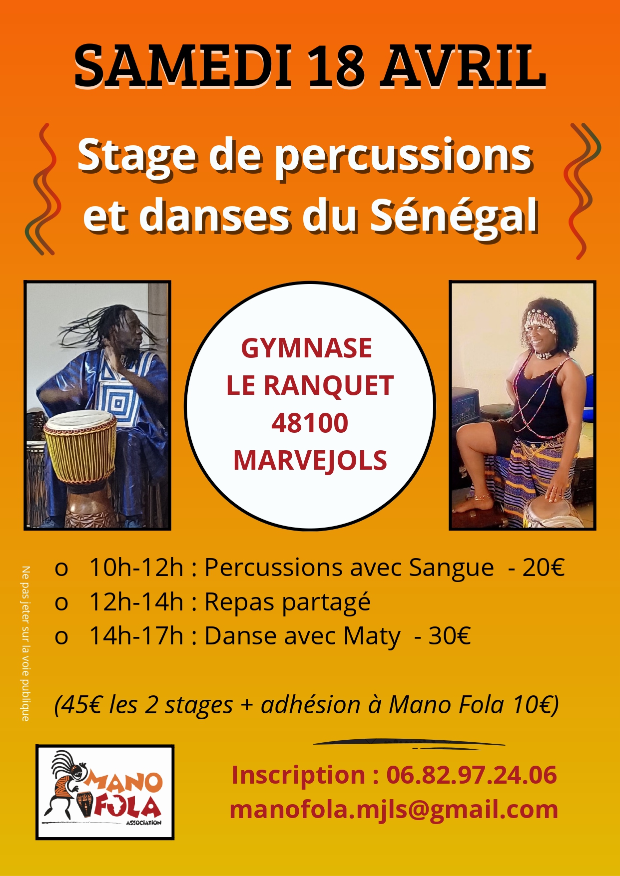 STAGE DE DANSE ET PERCUSSIONS DU SÉNÉGAL