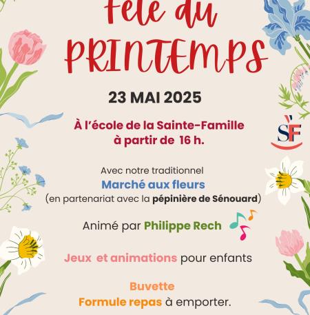 Blue and Blue Cute Illustrative Flower Market Flyer - 1