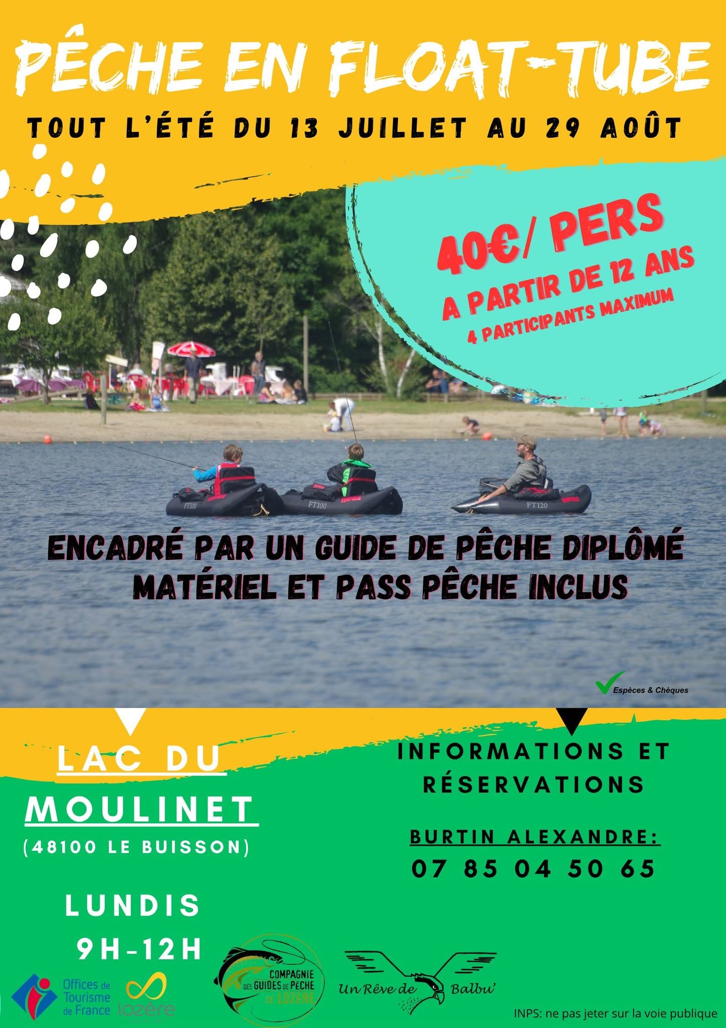 PÊCHE EN FLOAT TUBE