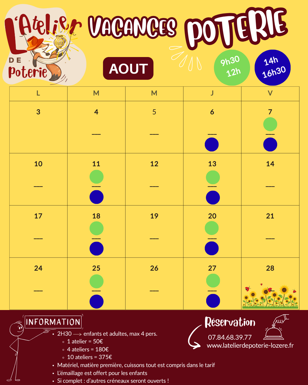 VACANCES POTERIE