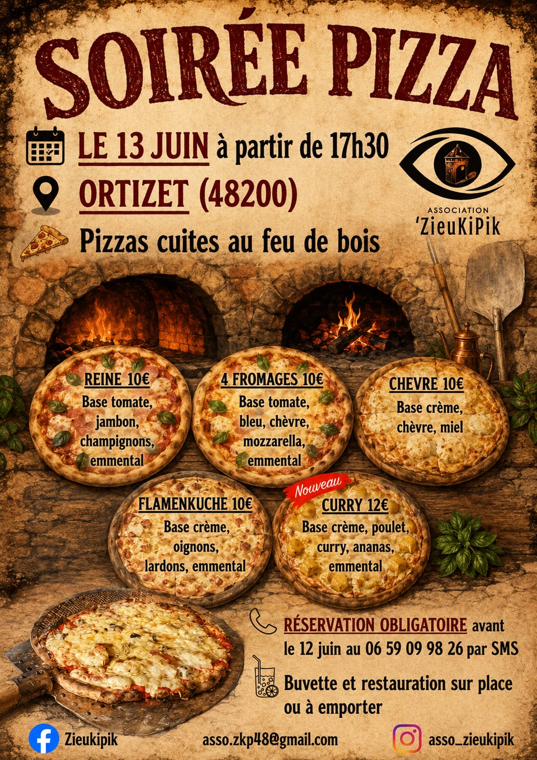 SOIRÉE PIZZA AU FEU DE BOIS