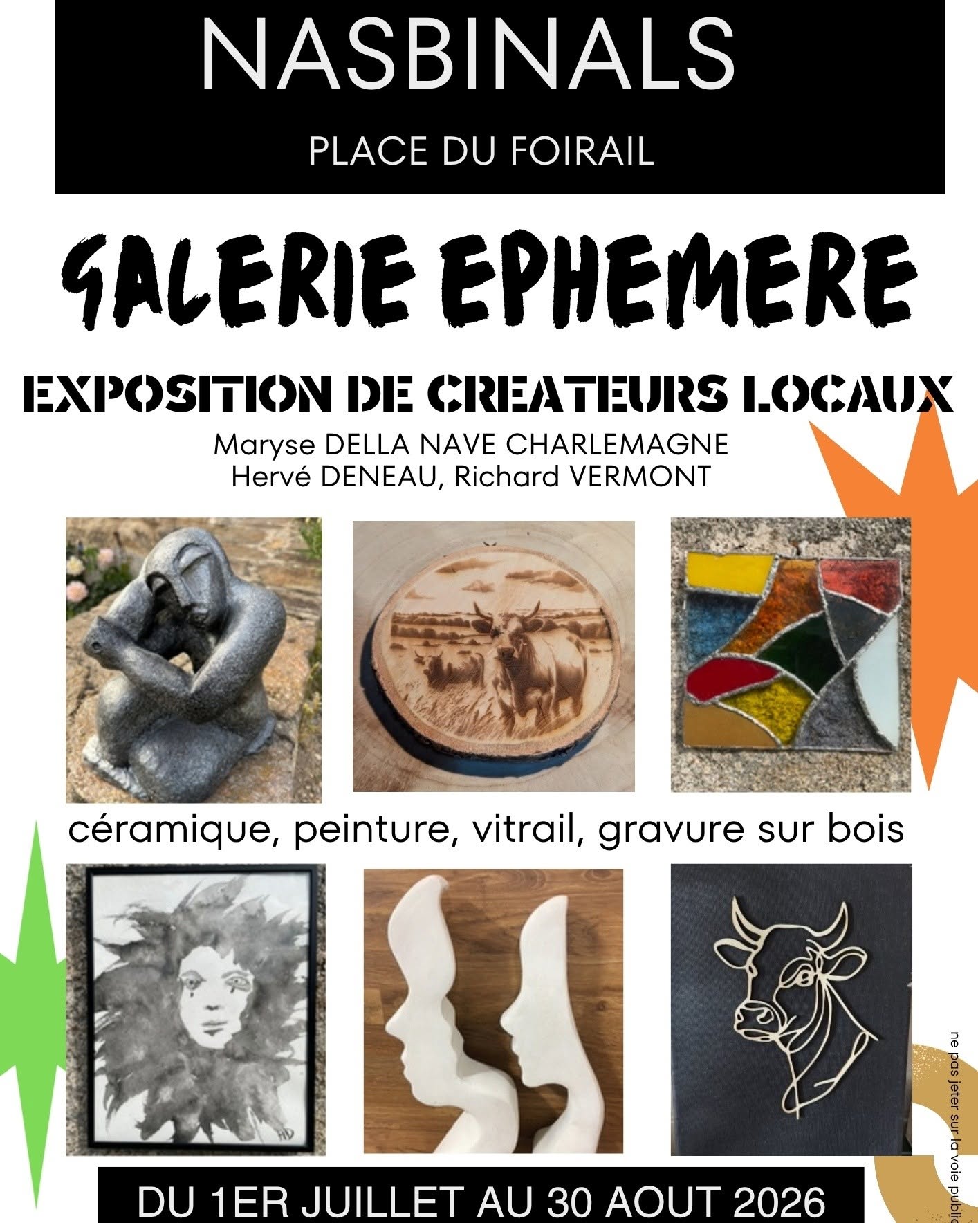 GALERIE ÉPHÉMÈRE : EXPOSITION DE CRÉATEURS LOCAUX À NASBINALS