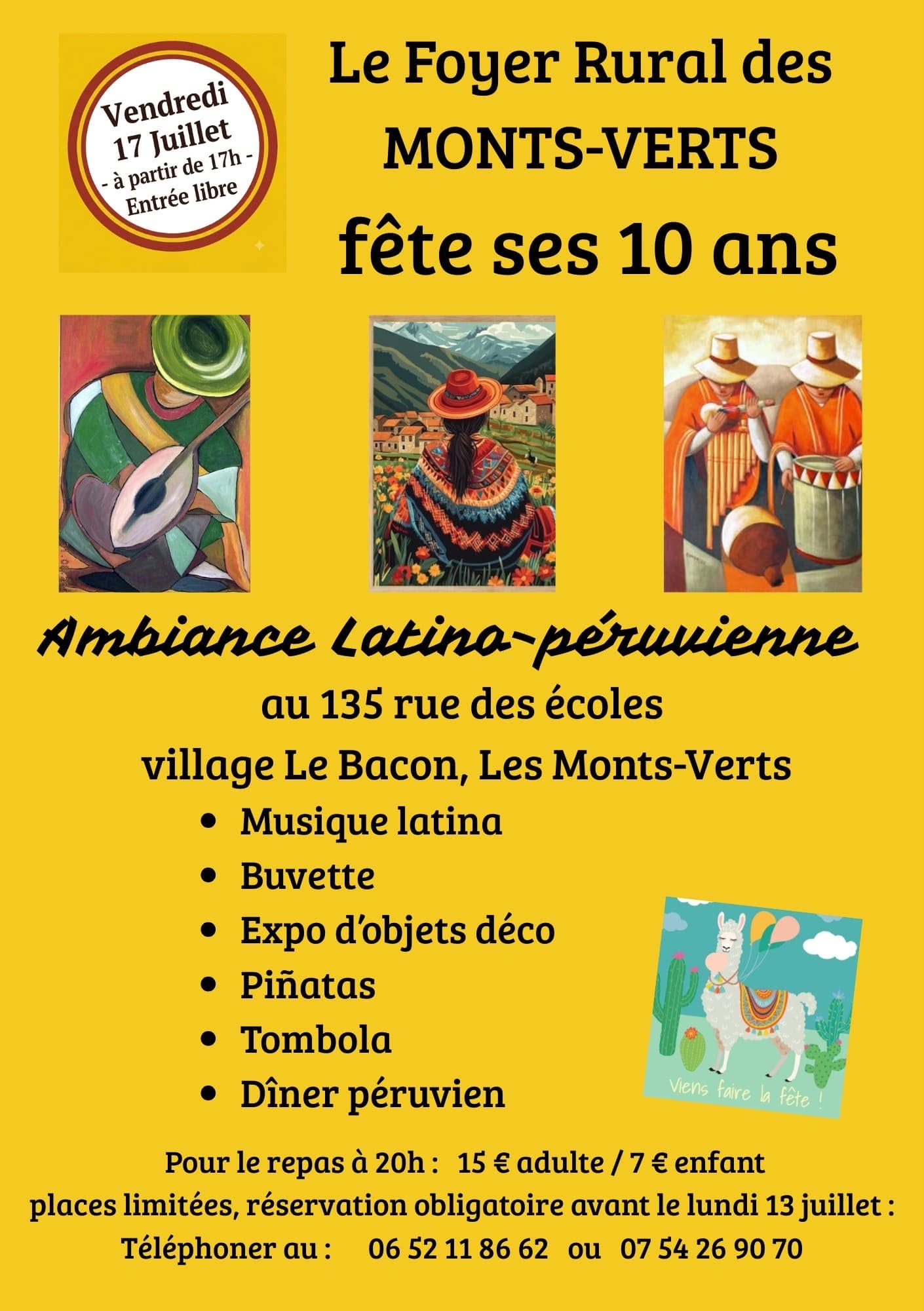 LE FOYER RURAL DES MONTS VERTS FÊTE SES 10 ANS !