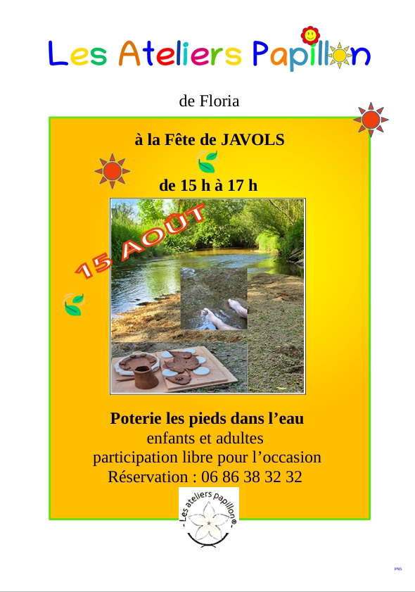 ATELIER POTERIE LES PIEDS DANS L'EAU