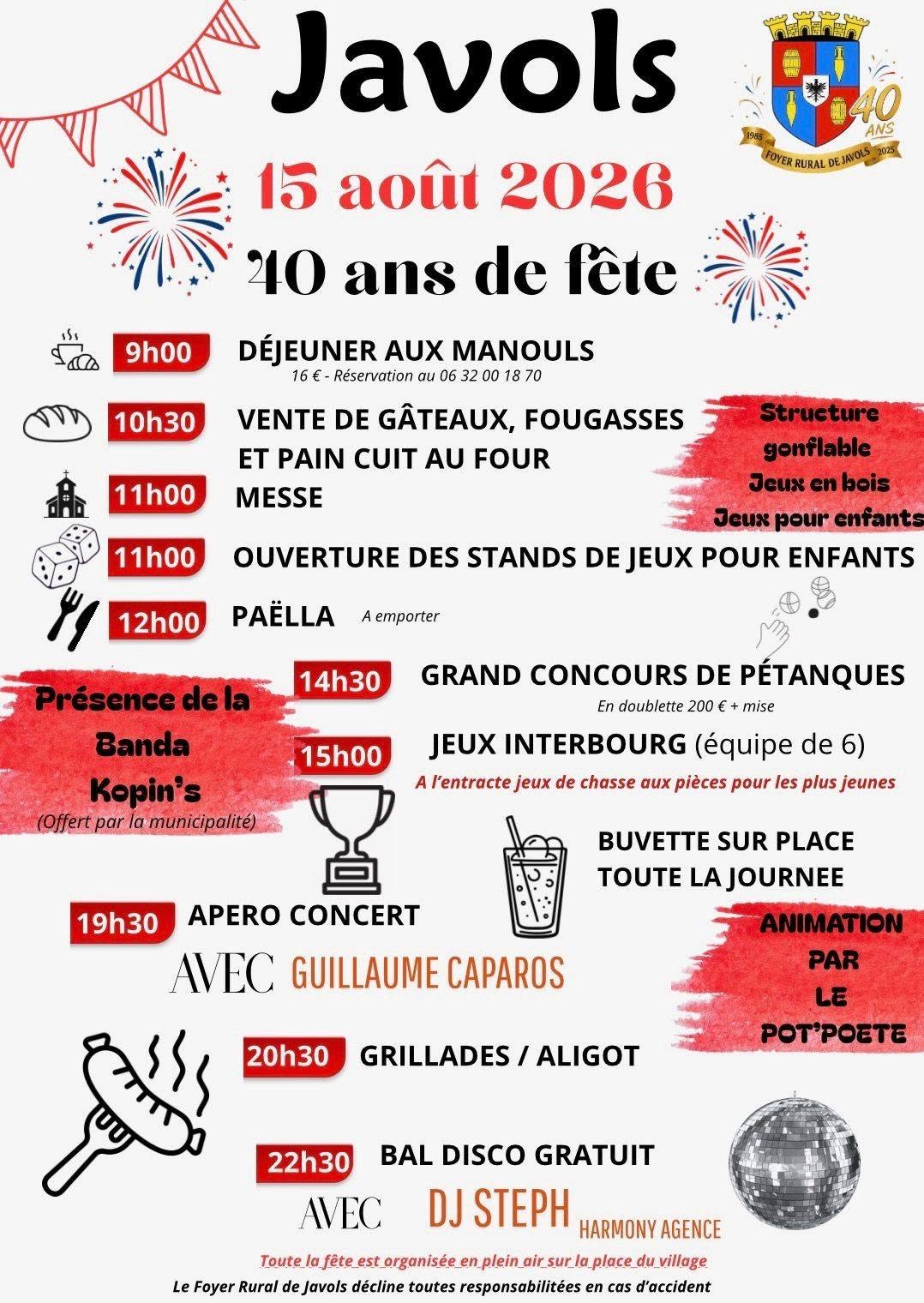 FÊTE VOTIVE A JAVOLS