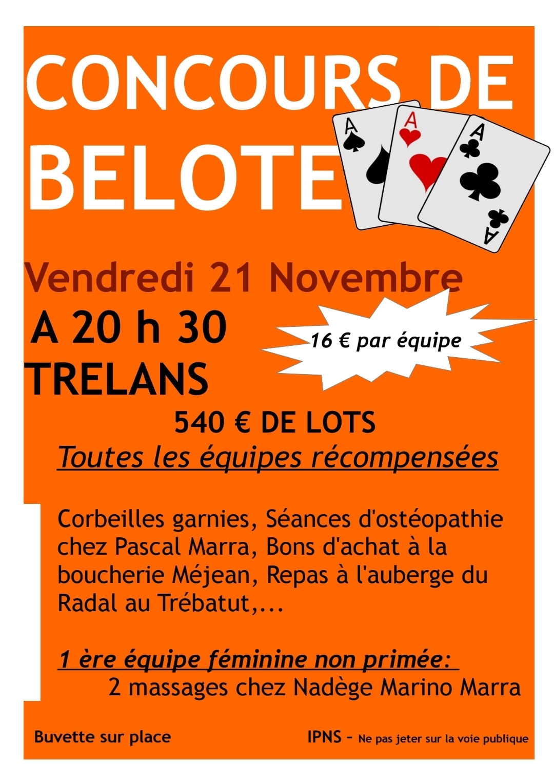 CONCOURS DE BELOTE