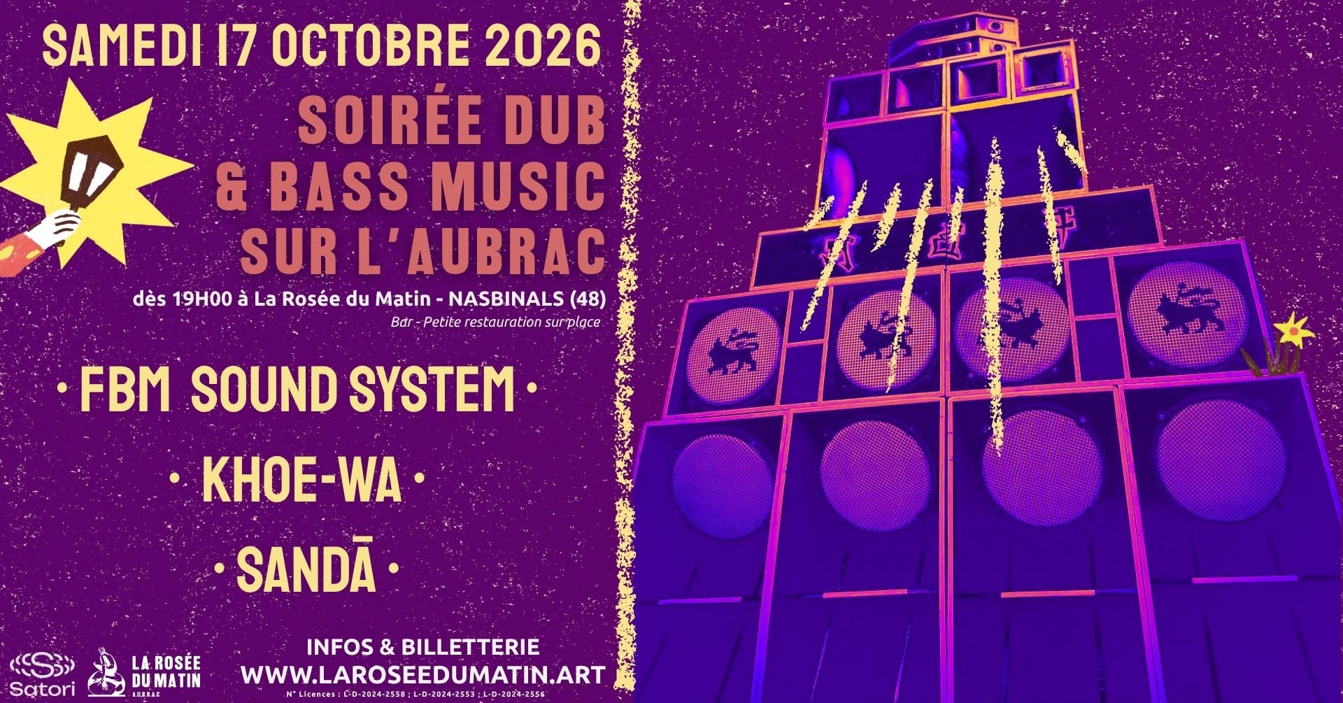 SOIRÉE DUB & BASS MUSIC À LA ROSÉE DU MATIN