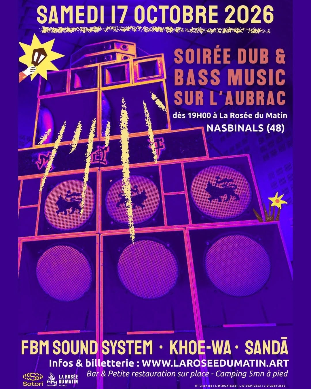 SOIRÉE DUB & BASS MUSIC À LA ROSÉE DU MATIN