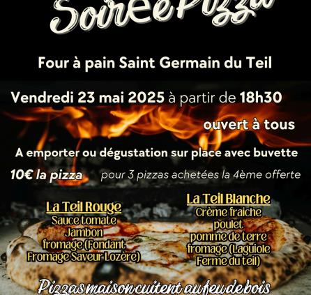 Soirée Pizza à Saint Germain du Teil