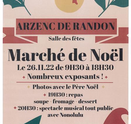 Affiche Marché de Noël Arzenc