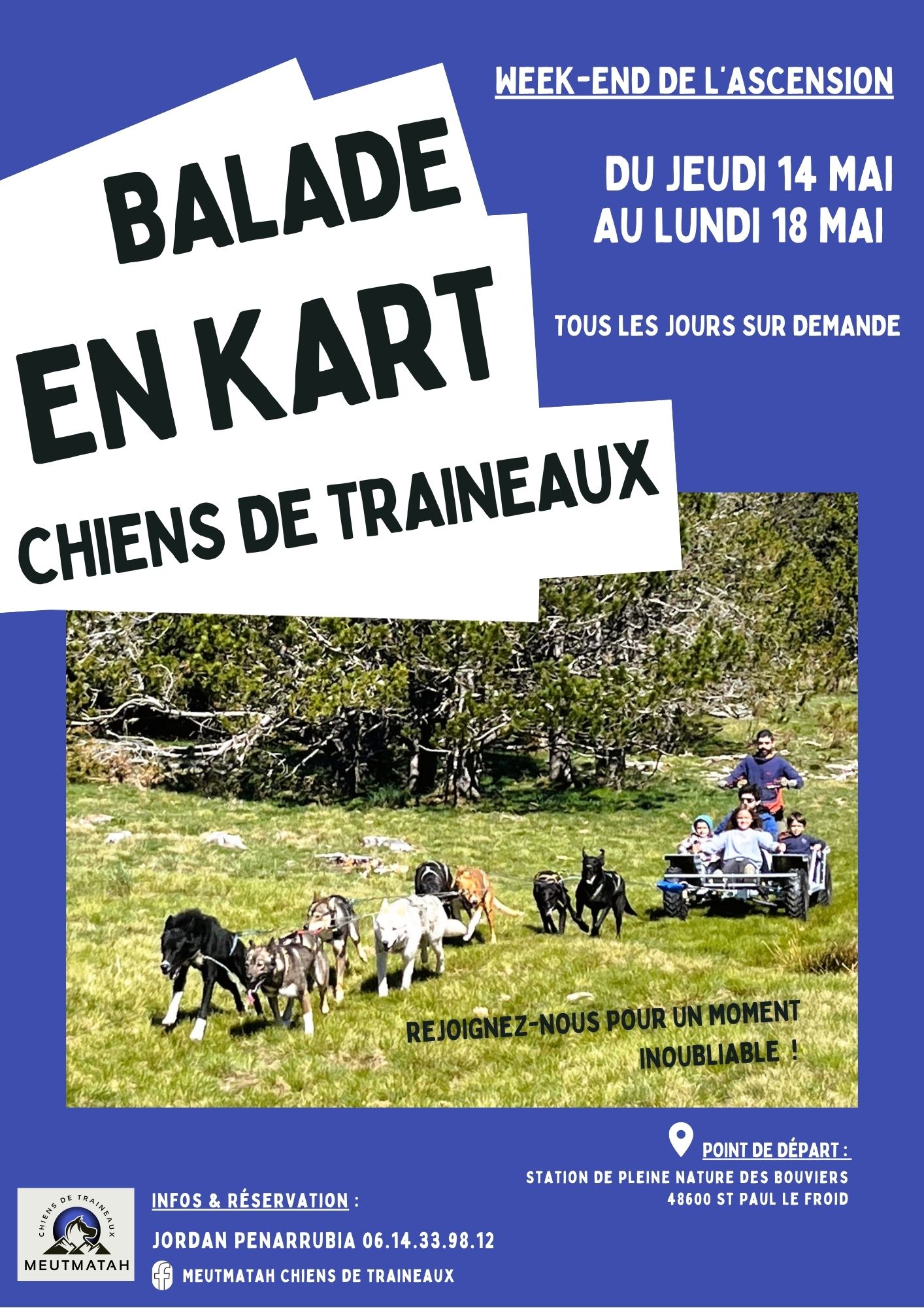 BALADE EN KART CHIEN DE TRAINEAUX — visuel événement