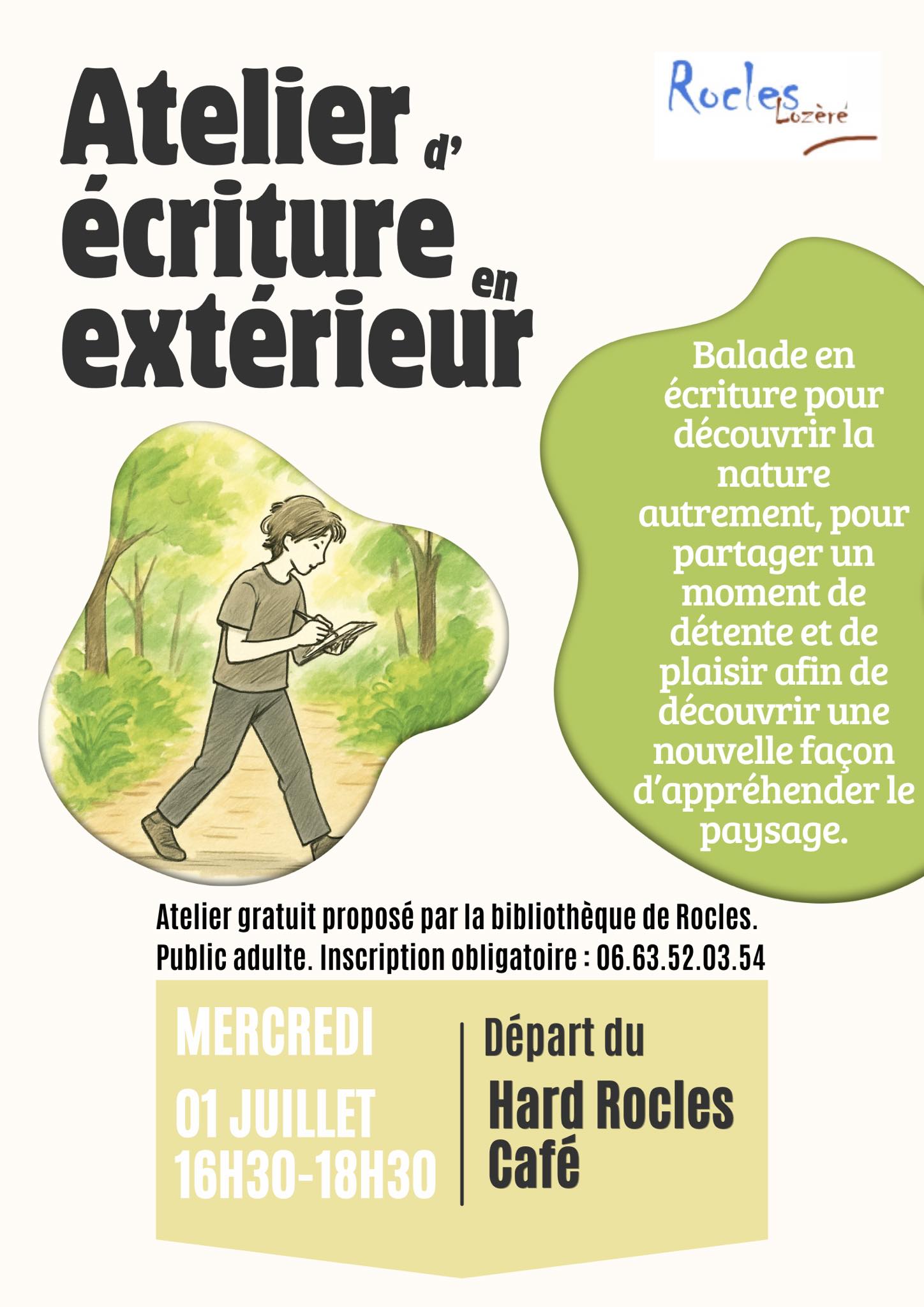 ATELIER D'ÉCRITURE EN EXTÉRIEUR