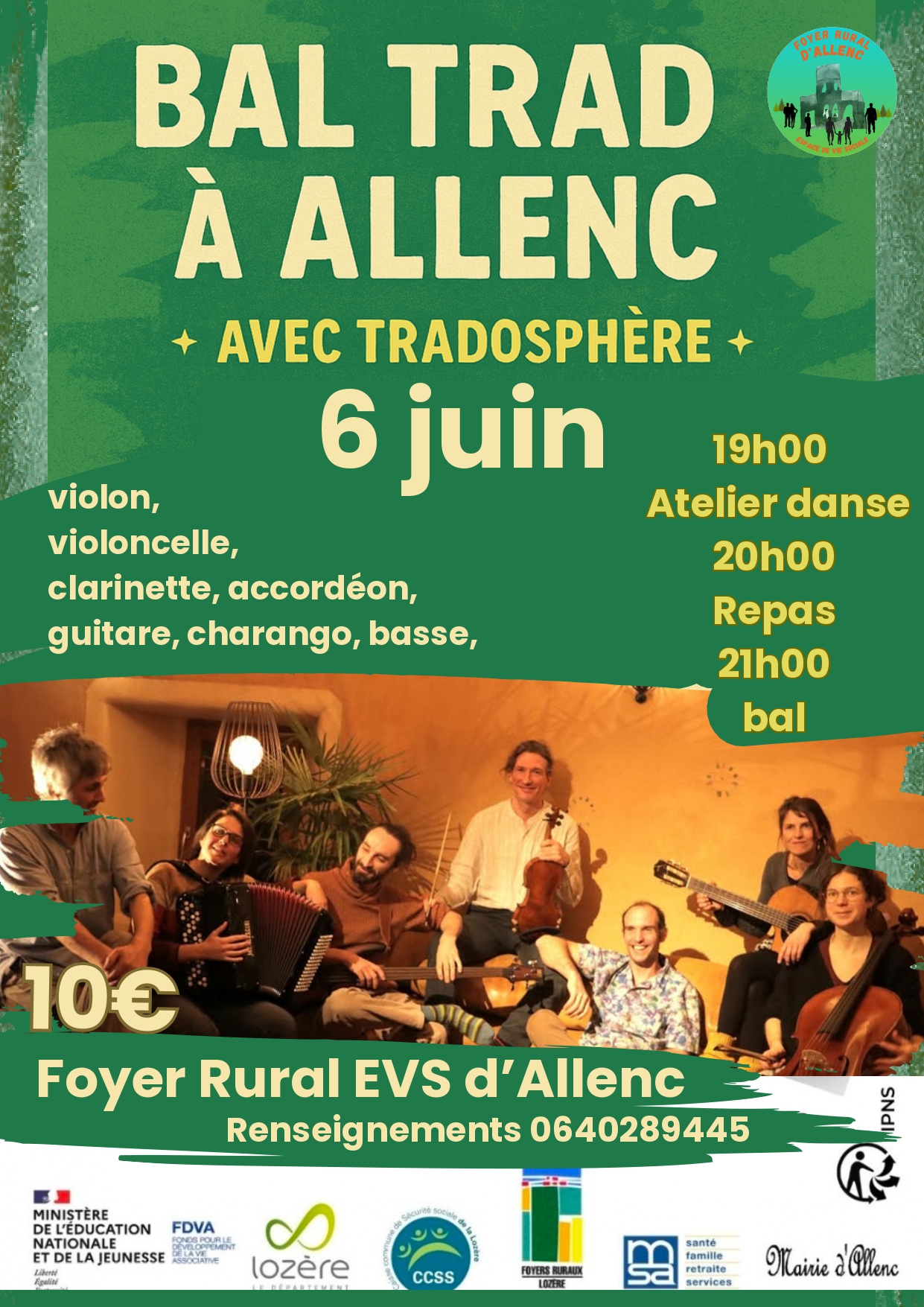 ASSEMBLÉE GÉNÉRALE FOYER RURAL ALLENC & BAL TRAD