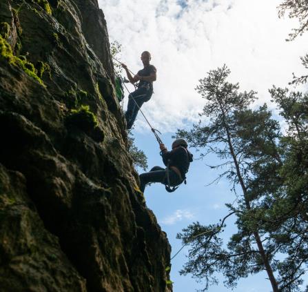 descente en rappel