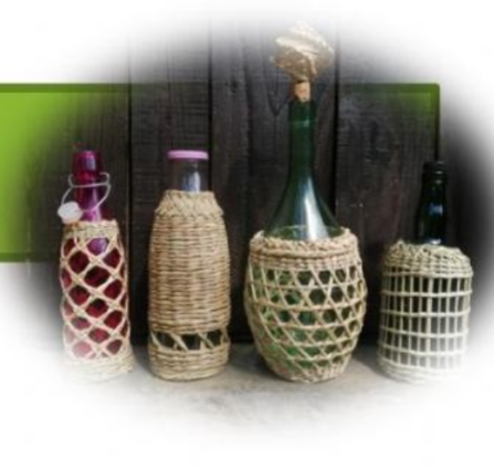 Bouteille tressée