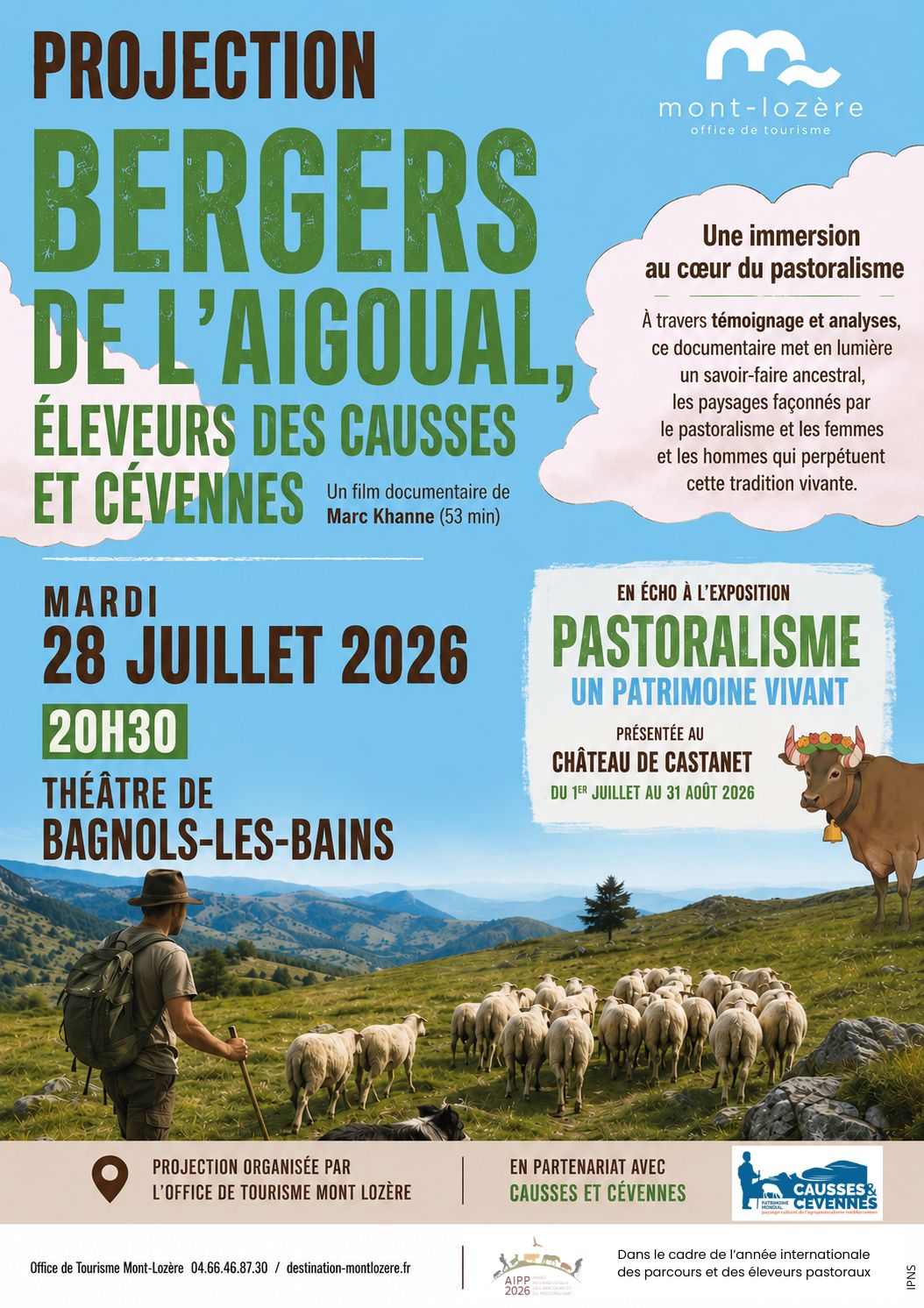 PROJECTION DU FILM : BERGERS DE L'AIGOUAL, ÉLEVEURS DES CAUSSES ET CÉVENNES