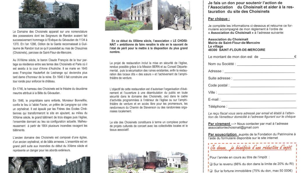 Domaine des Choisinets - guide de visite (1) Domaine des Choisinets - guide de visite (1)