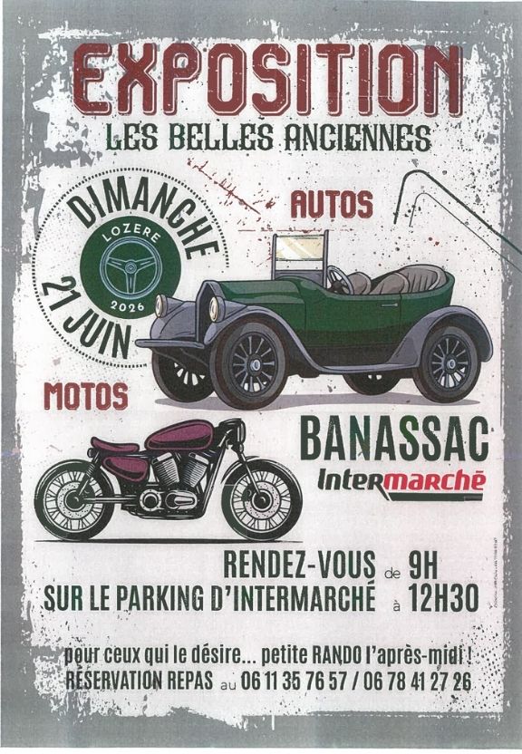 EXPOSITION DE VOITURES ANCIENNES — visuel événement