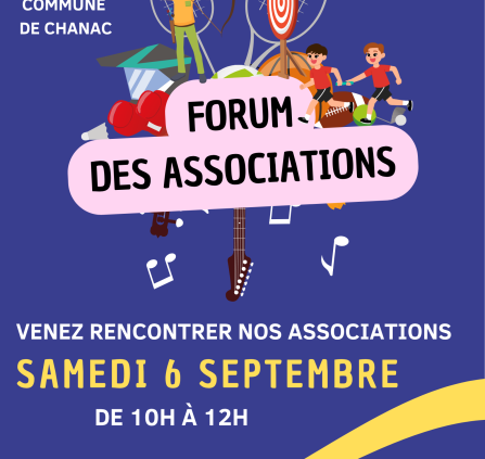 Forum des Associations simple illustrations Bleu et Rose affiche - 1