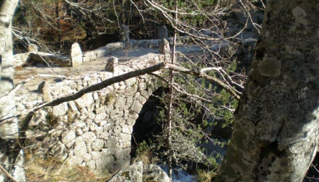 le pont romain à 10 Mm à pied du gite 