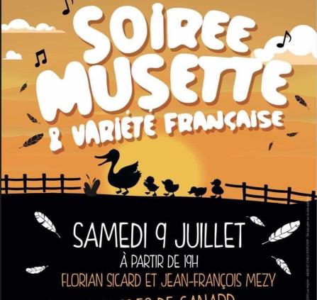 Affiche soirée musette et variété française