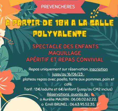 Juillet - 7 - Fête école Prévenchères