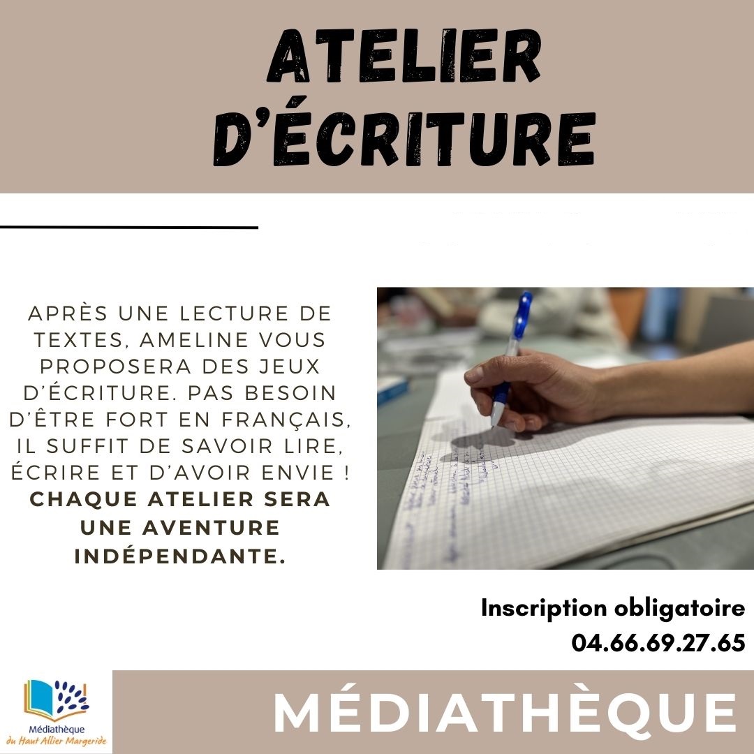 ATELIERS D'ÉCRITURE, Langogne