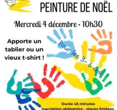 Affiches evenement - Atelier noel 3-6ans