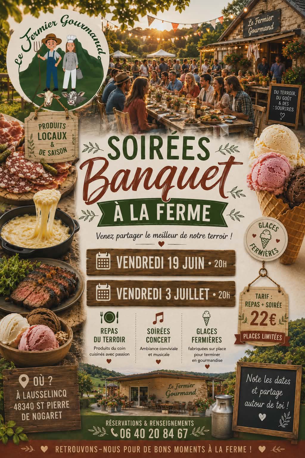 SOIRÉE BANQUET À LA FERME