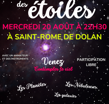 Soirée observation des étoiles à Saint-Rome de Dolan