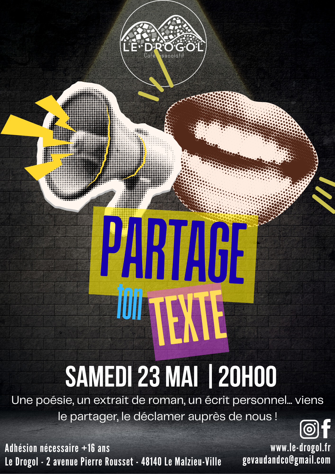 PARTAGE TON TEXTE — visuel événement