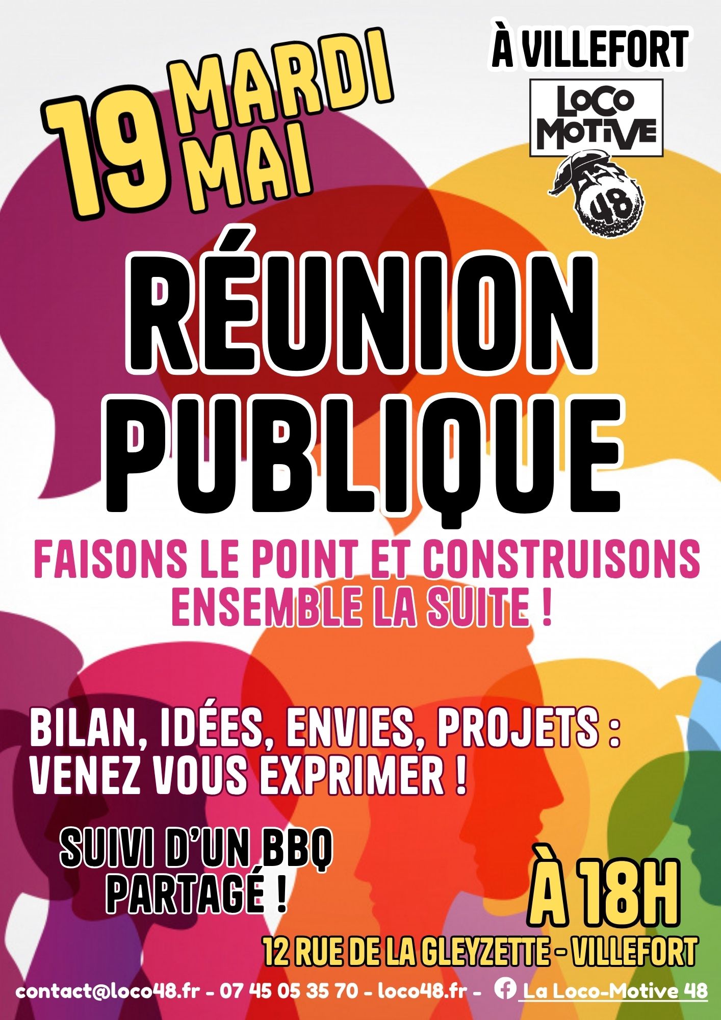 RÉUNION PUBLIQUE - LOCO MOTIVE 48 — visuel événement
