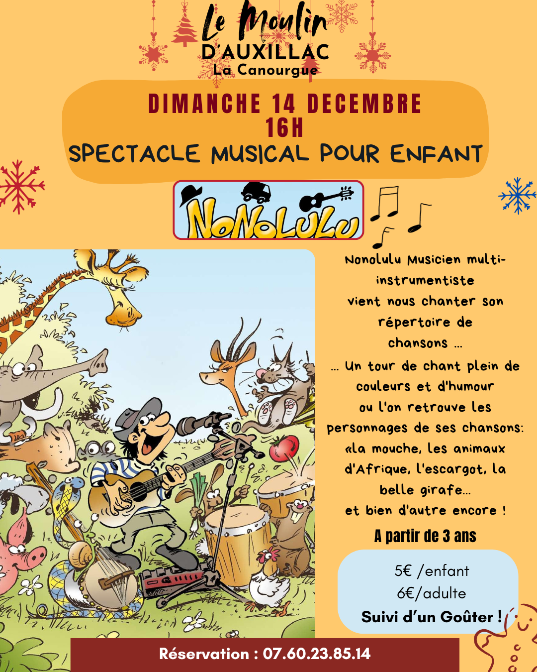 SPECTACLE MUSICAL AU MOULIN D'AUXILLAC : NONOLULU