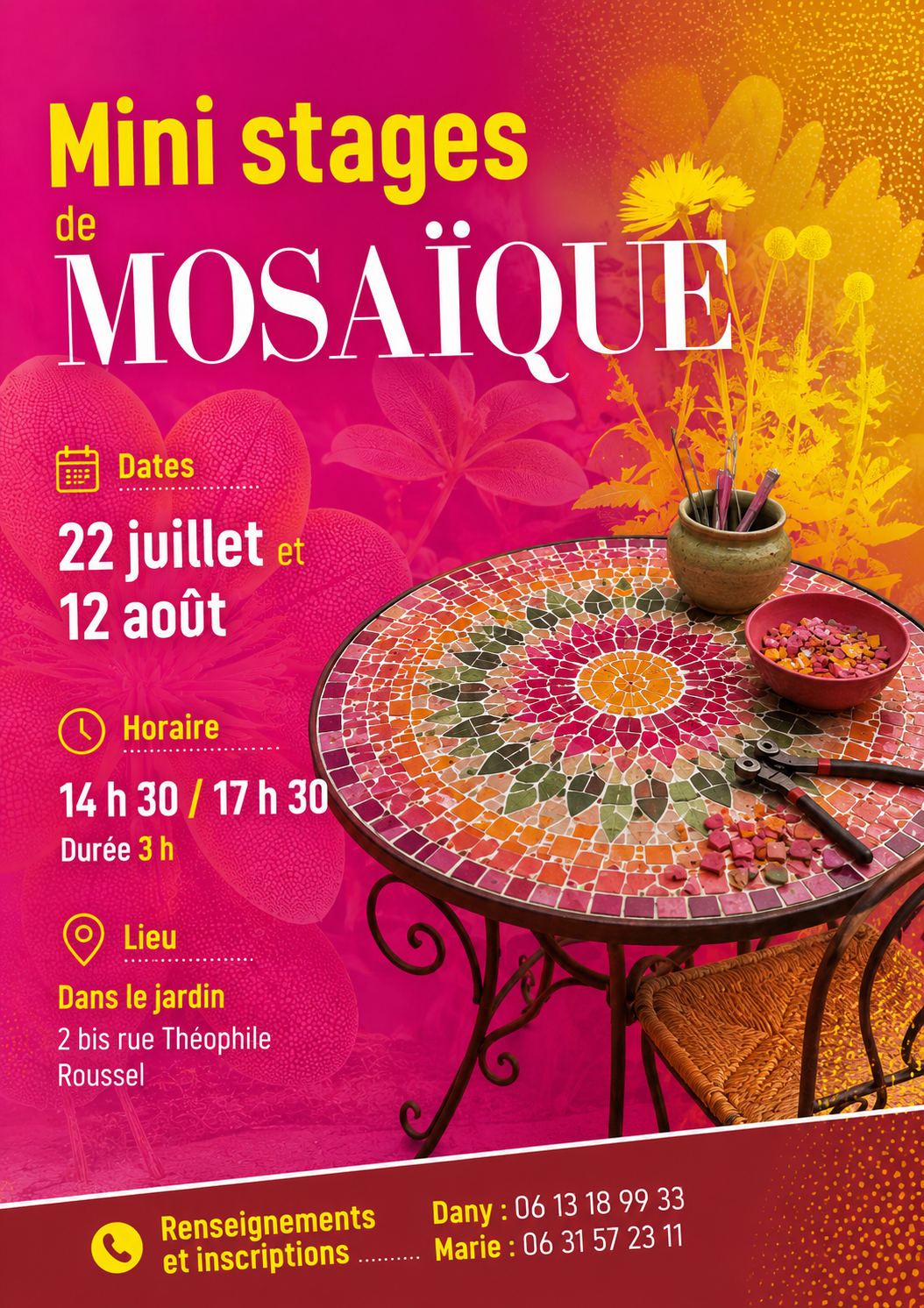 MINI STAGE DE MOSAÏQUE