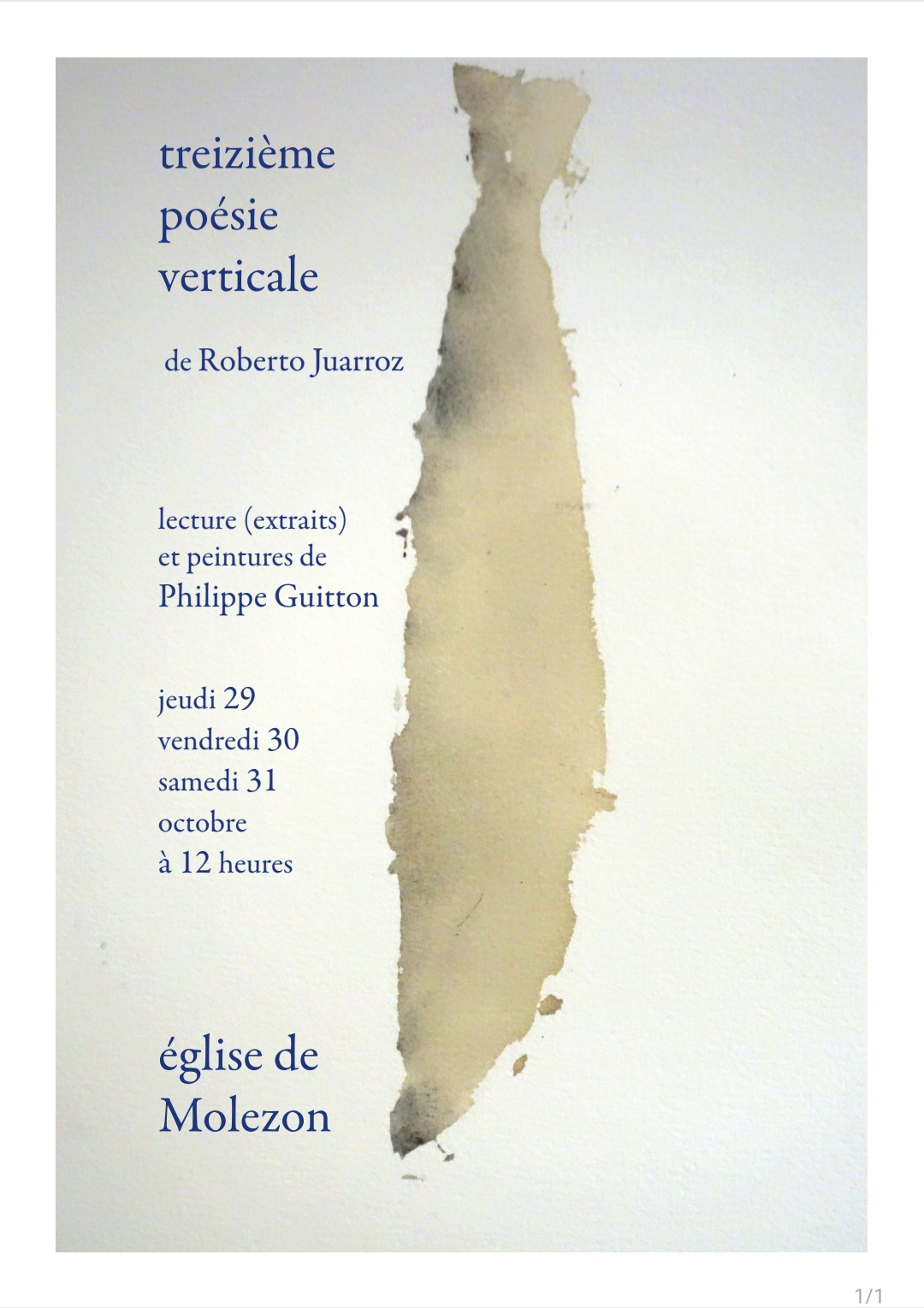 TREIZIÈME POÉSIE VERTICALE