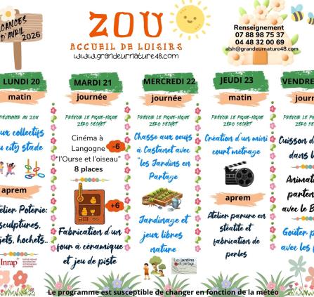 Zou vacances de printemps