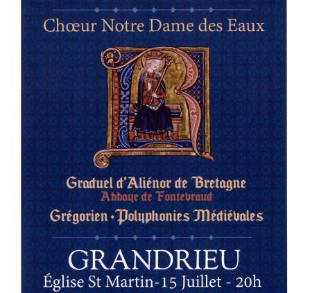 Concert Notre Dame des Eaux