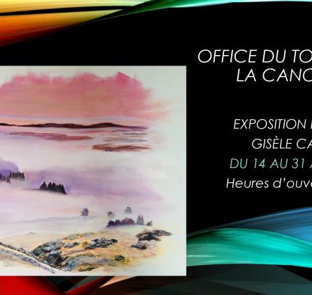 Expo à l'office de tourisme de la canourgue par Gisèle Causse
