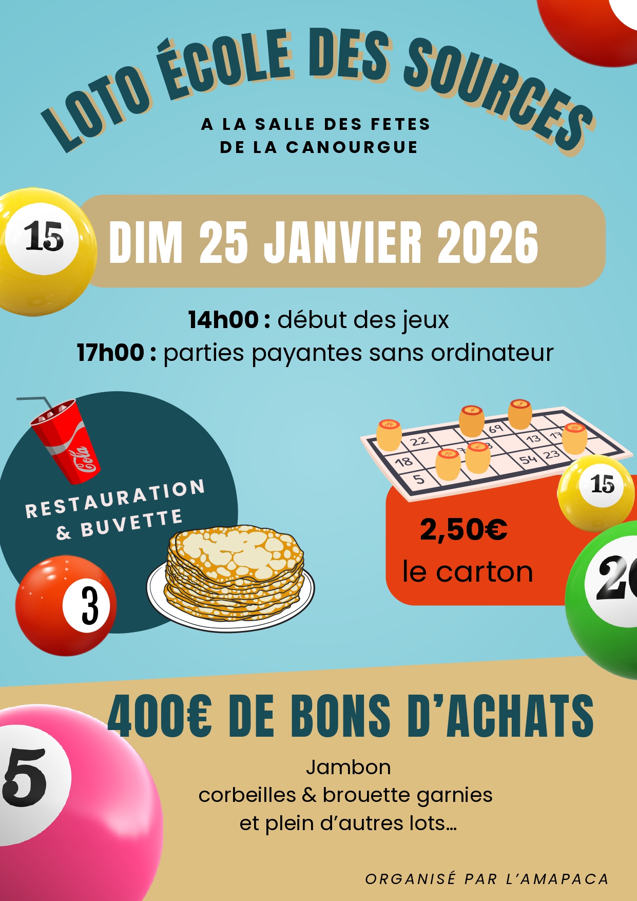 LOTO DE L'ECOLE DES SOURCES, La Canourgue