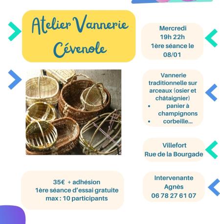 atelier vanerie foyer rural de la Borne