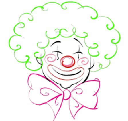 clown, maquillage, mende