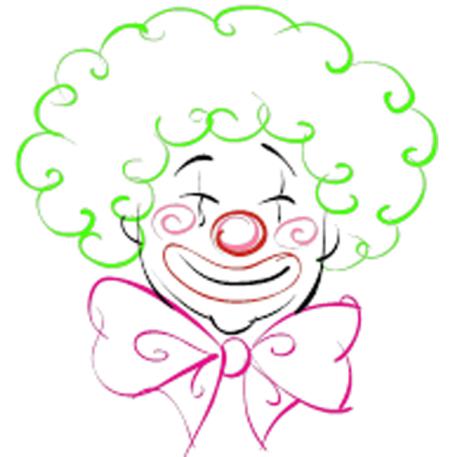 clown, maquillage, mende