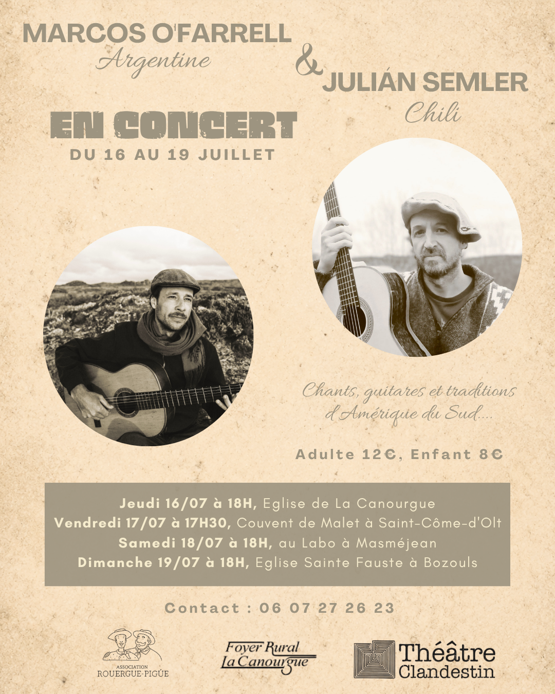 CONCERT - CHANTS ET MUSIQUE D'AMERIQUE LATINE