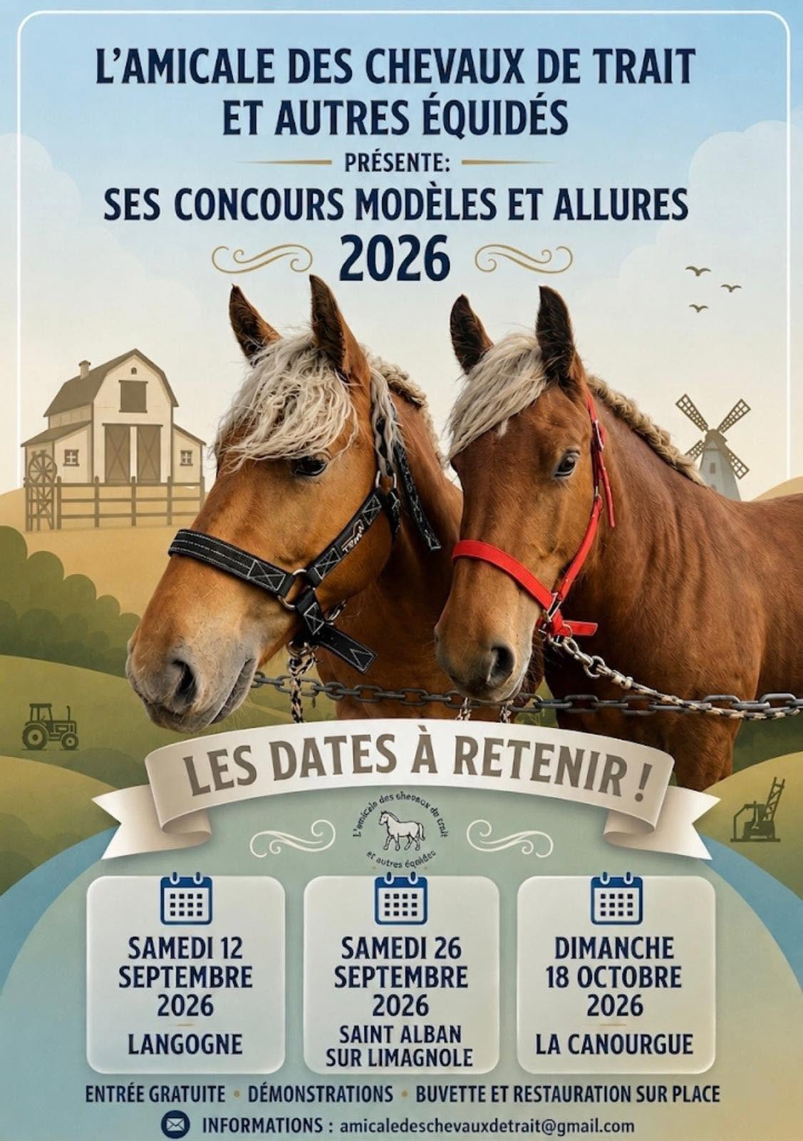 CONCOURS DE MODELE ET ALLURES DE CHEVAUX DE TRAIT