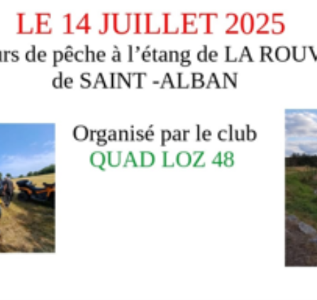 Concours de pêche à l'étang de la Rouvière 10 h Inscription Pêche à la manche