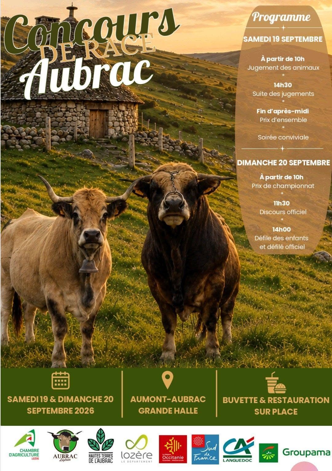 CONCOURS DU BROUTARD, CONCOURS DE BÊTES GRASSES ET CONCOURS AGNELLES ET BÉLIERS