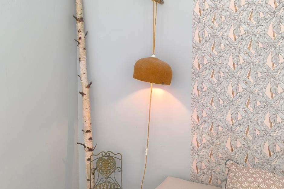 détail lampe papier 